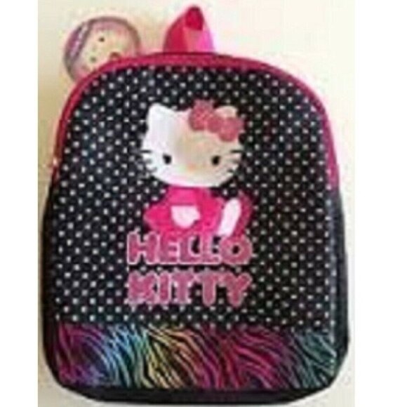 Backpack Hello Kitty Dome Mini Pre School Toddler Sparkle Bag Airport 10 x 8 x 4 - Picture 3 of 3